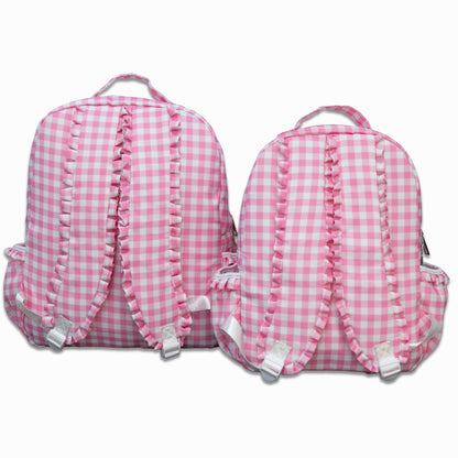 Backpack - Pink Gingham - Sugar Bee Clothing