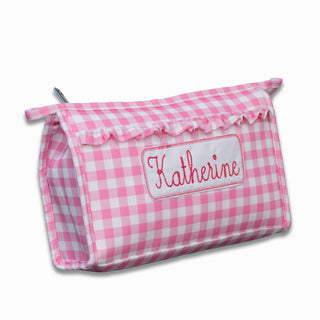 Pencil Bag - Pink Gingham - Sugar Bee Clothing