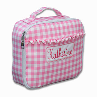 Lunch Bag - Pink Gingham - Sugar Bee Clothing