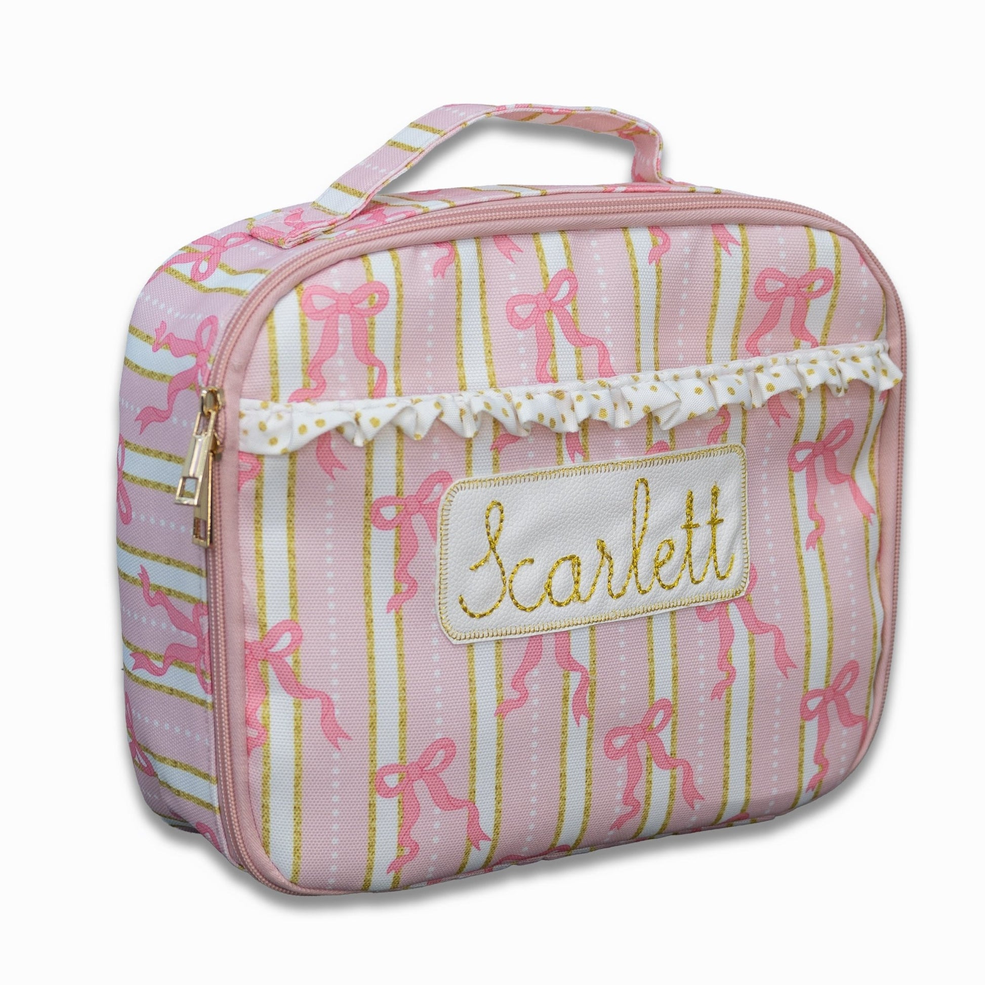Lunch Bag - Pink Bows - Sugar Bee Clothing