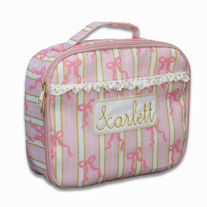 Lunch Bag - Pink Bows - Sugar Bee Clothing