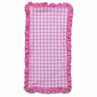 Burp Cloth - Pink Gingham - Sugar Bee Clothing