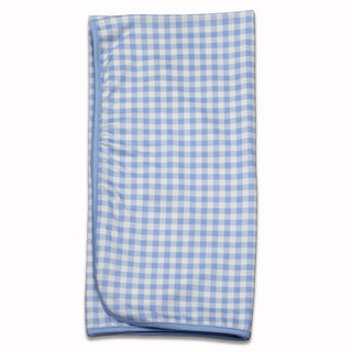 Swaddle Blanket - Blue Gingham - Sugar Bee Clothing