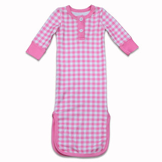 Knotted Gown - Pink Gingham - Sugar Bee Clothing