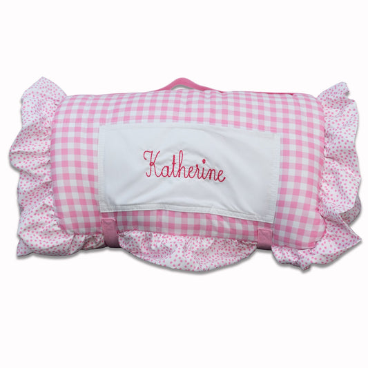 Nap Mat - Ruffle Pink Gingham - Sugar Bee Clothing