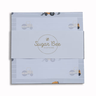 Lunch Bag Notes - Construction On Grey - Sugar Bee Clothing
