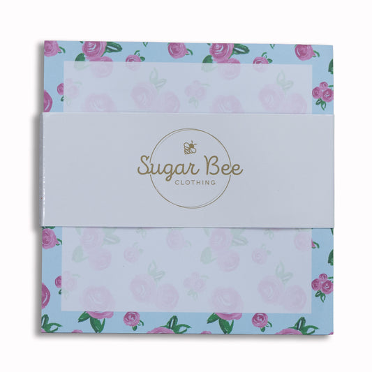 Lunch Bag Notes - Watercolor Roses - Sugar Bee Clothing