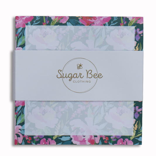 Lunch Bag Notes - Peony Floral - Sugar Bee Clothing
