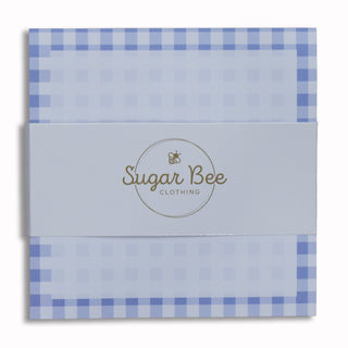 Lunch Bag Notes - Blue Gingham - Sugar Bee Clothing