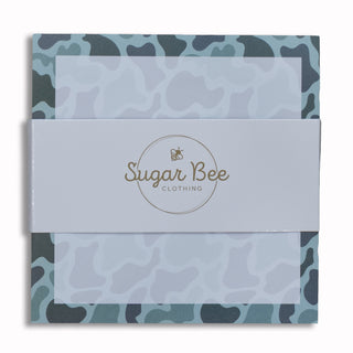 Lunch Bag Notes - Green Camo - Sugar Bee Clothing