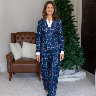 Wide Leg Lounge Set - Christmas Lights Holiday Lounge - Sugar Bee Clothing