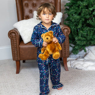 Button Down Pajamas - Christmas Lights Holiday Lounge - Sugar Bee Clothing