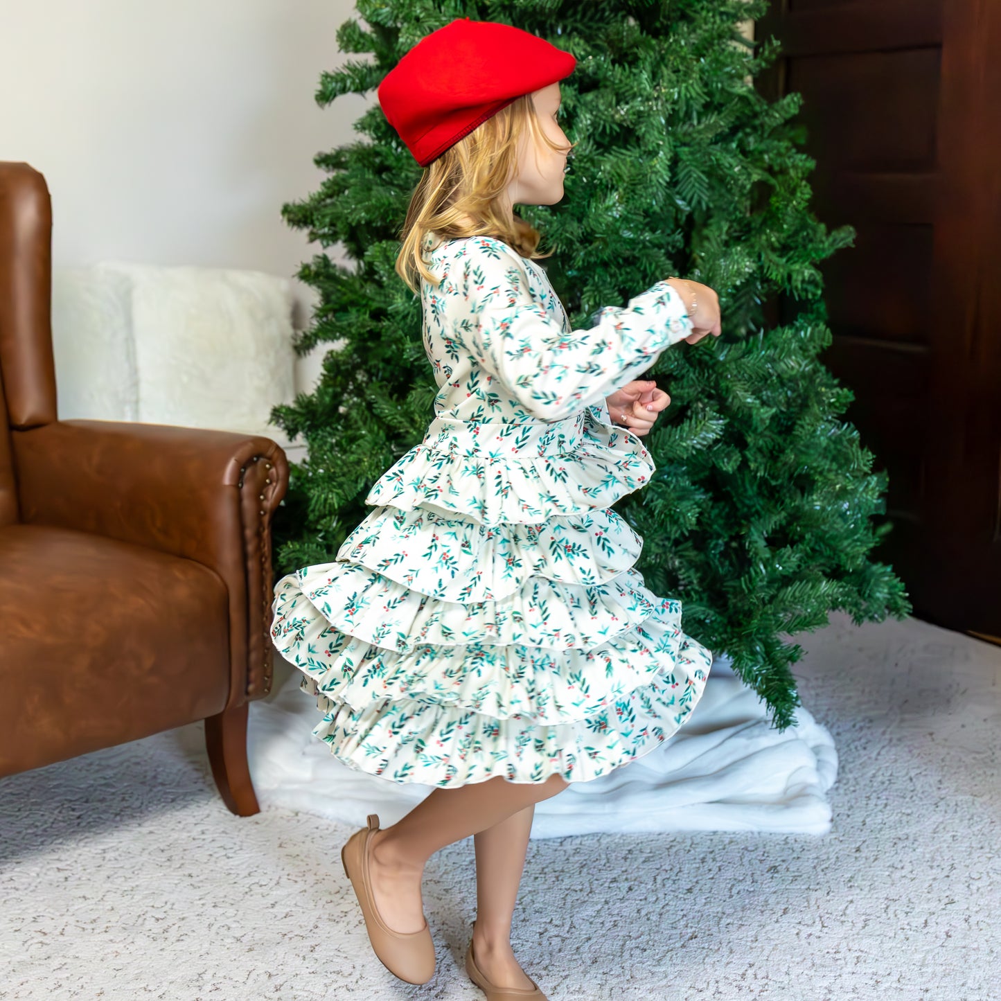 Charlotte Ruffle Dress - Holly Belle