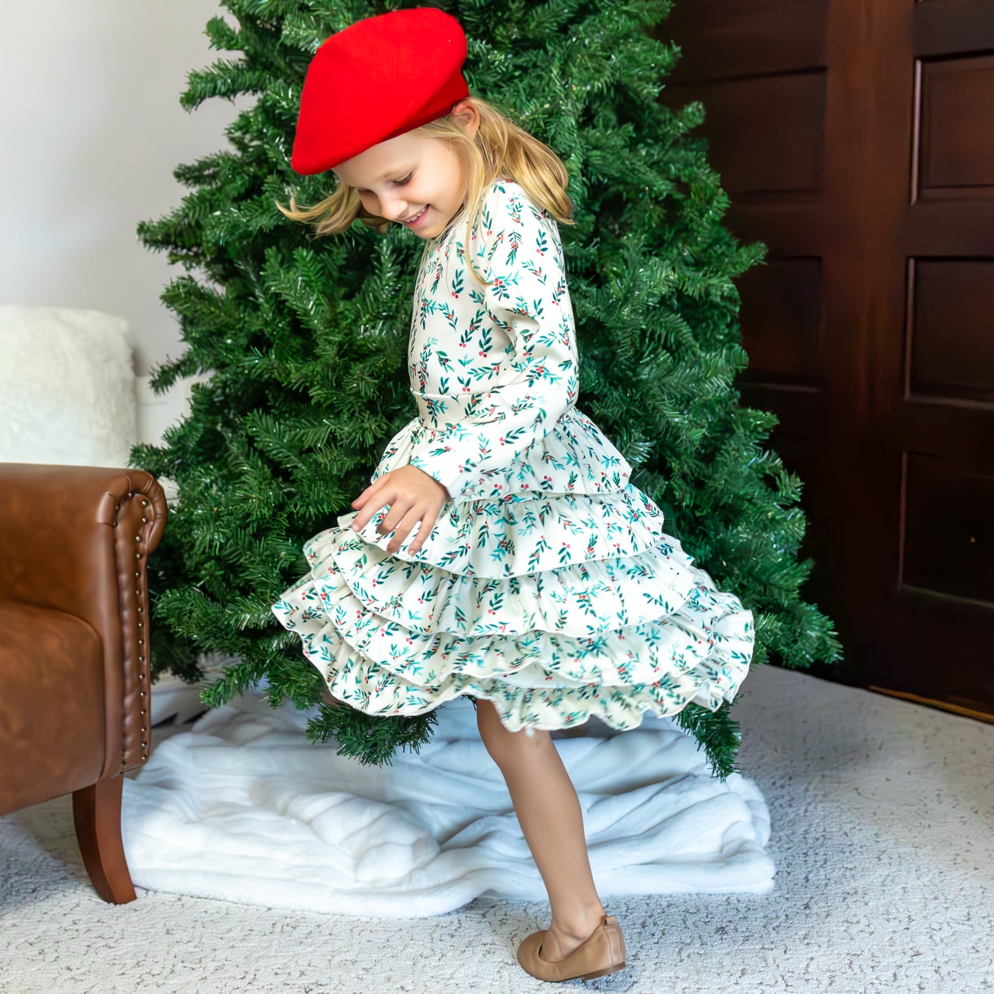 Charlotte Ruffle Dress - Holly Belle