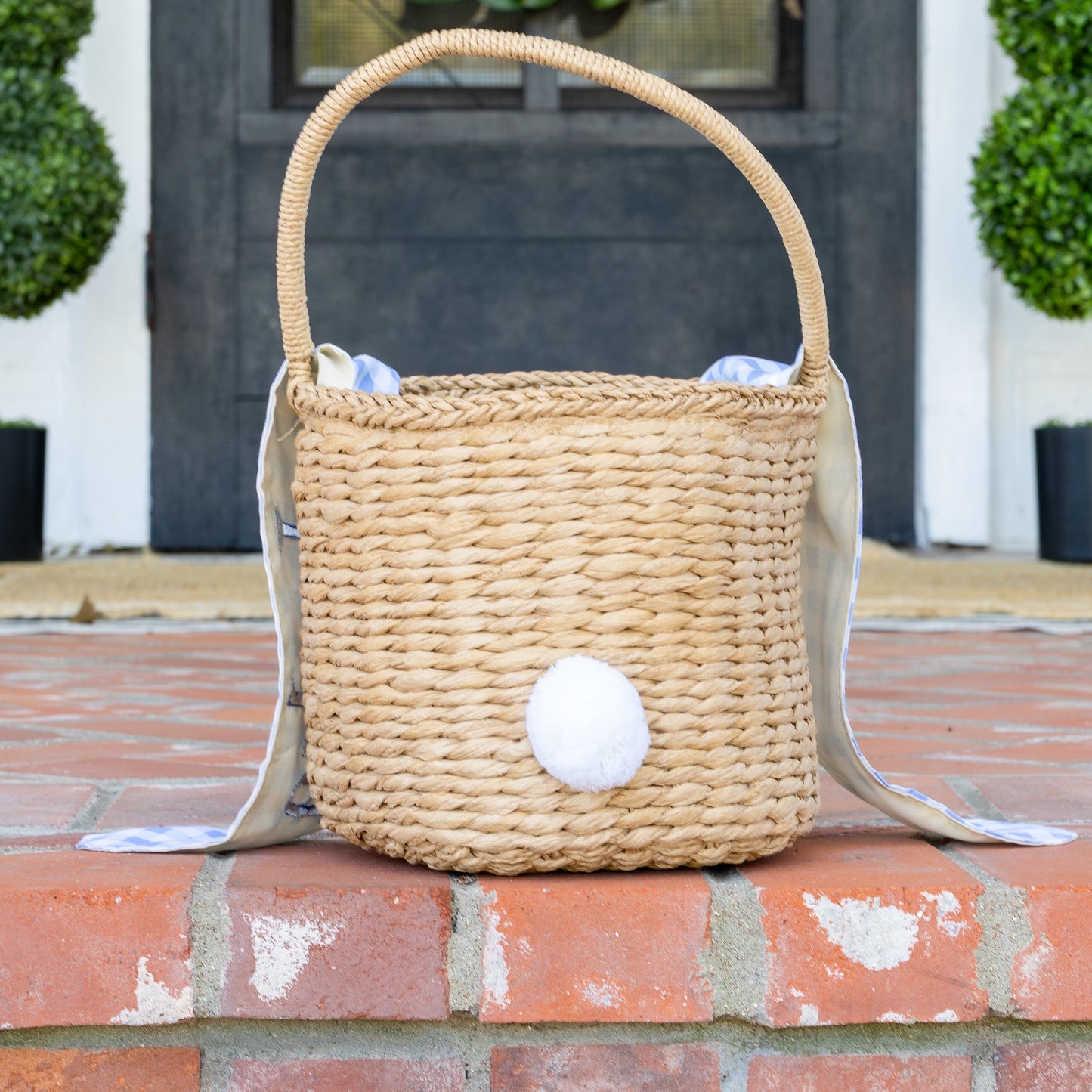 Easter Basket - Blue Gingham Bunny