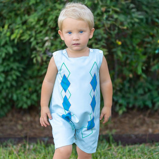 Sean Baby One Piece - Fairway Argyle - Sugar Bee Clothing