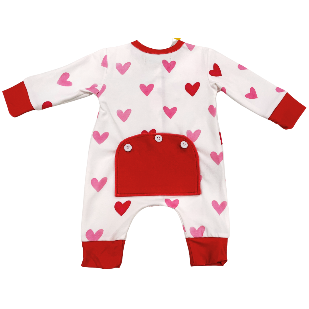 Buttflap Pajamas - Pink Hearts