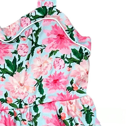 Claire Tank Dress - Pink Peonies