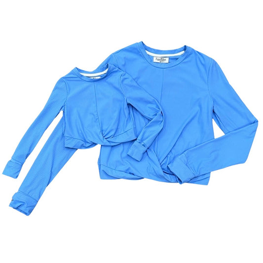 Crop Knot Long Sleeve - French Blue