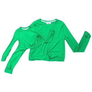 Crop Knot Long Sleeve - Emerald - Sugar Bee Clothing
