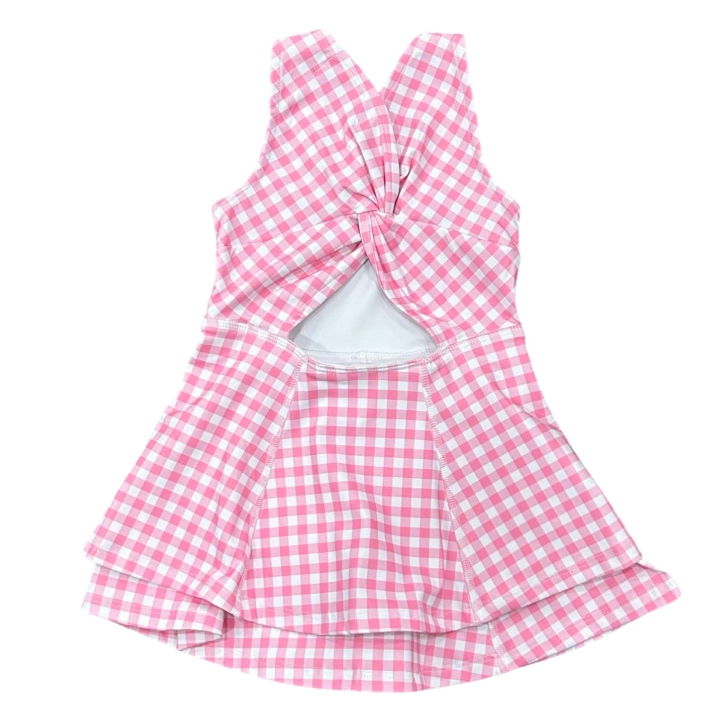 Ruffle Tennis Dress - Pink Gingham