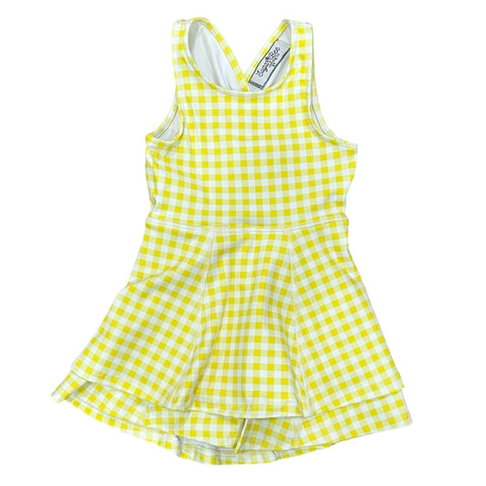 Ruffle Tennis Dress - Yellow Gingham