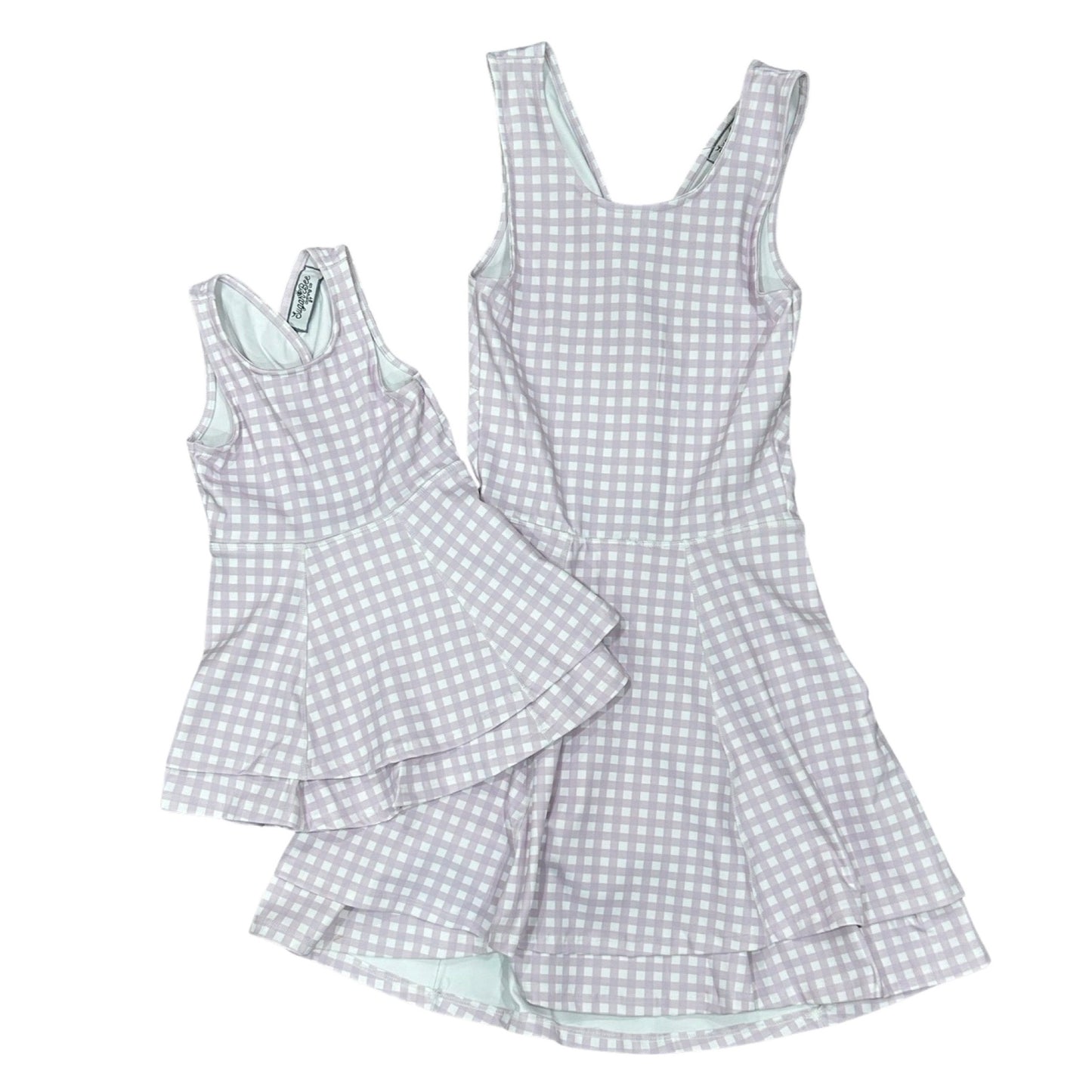 Ruffle Tennis Dress - Lavender Gingham