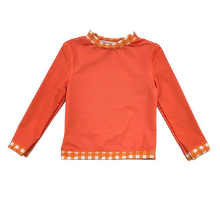 Rashguard - Orange Gingham - Sugar Bee Clothing