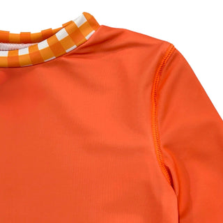 Rashguard - Orange Gingham - Sugar Bee Clothing