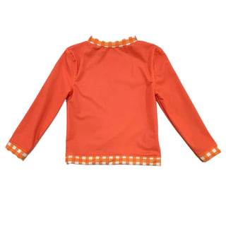 Rashguard - Orange Gingham - Sugar Bee Clothing