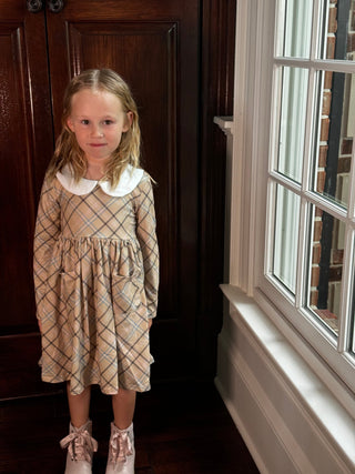 Claire Twirl Dress - Fall Plaid - Sugar Bee Clothing