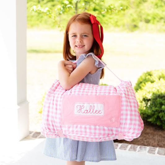 Nap Mat - Pink Gingham - Sugar Bee Clothing