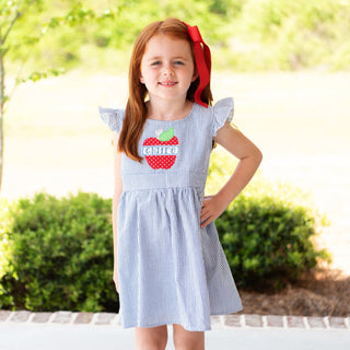 Seersucker Apple Dress - Sugar Bee Clothing