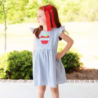 Seersucker Apple Dress - Sugar Bee Clothing