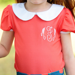 Peter Pan Puff Sleeve Tee - Red - Sugar Bee Clothing