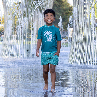 Short Sleeve Rashguard - Camp Coastal - Sugar Bee Clothing