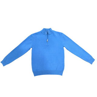 Scott 3/4 Zip Sweater - French Blue - Sugar Bee Clothing