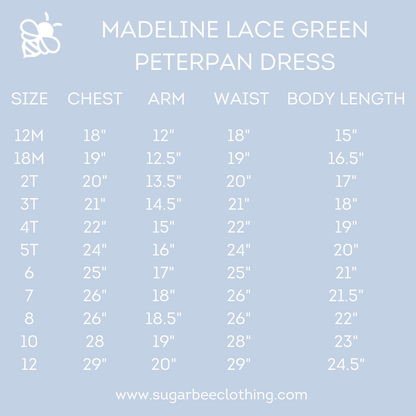 Madeline Lace Peter Pan Dress - Emerald