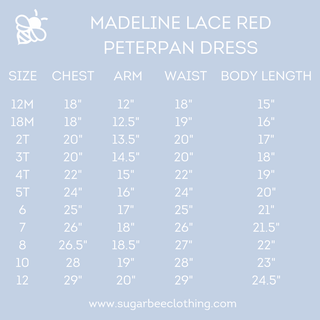 Madeline Lace Peter Pan Dress - Holiday Red - Sugar Bee Clothing