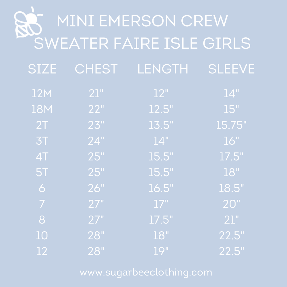 Mini Emerson Crew Sweater - Christmas Fair Isle