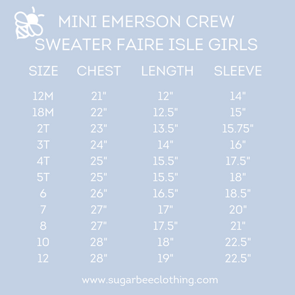 Mini Emerson Crew Sweater - Christmas Fair Isle