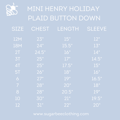 Mini Henry - Holiday Plaid Button Down