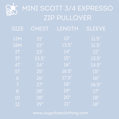 Mini Scott 3/4 Zip Sweater - Espresso