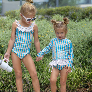 Bow Back Swimsuit - Palmetto Peaches - Sugar Bee Clothing