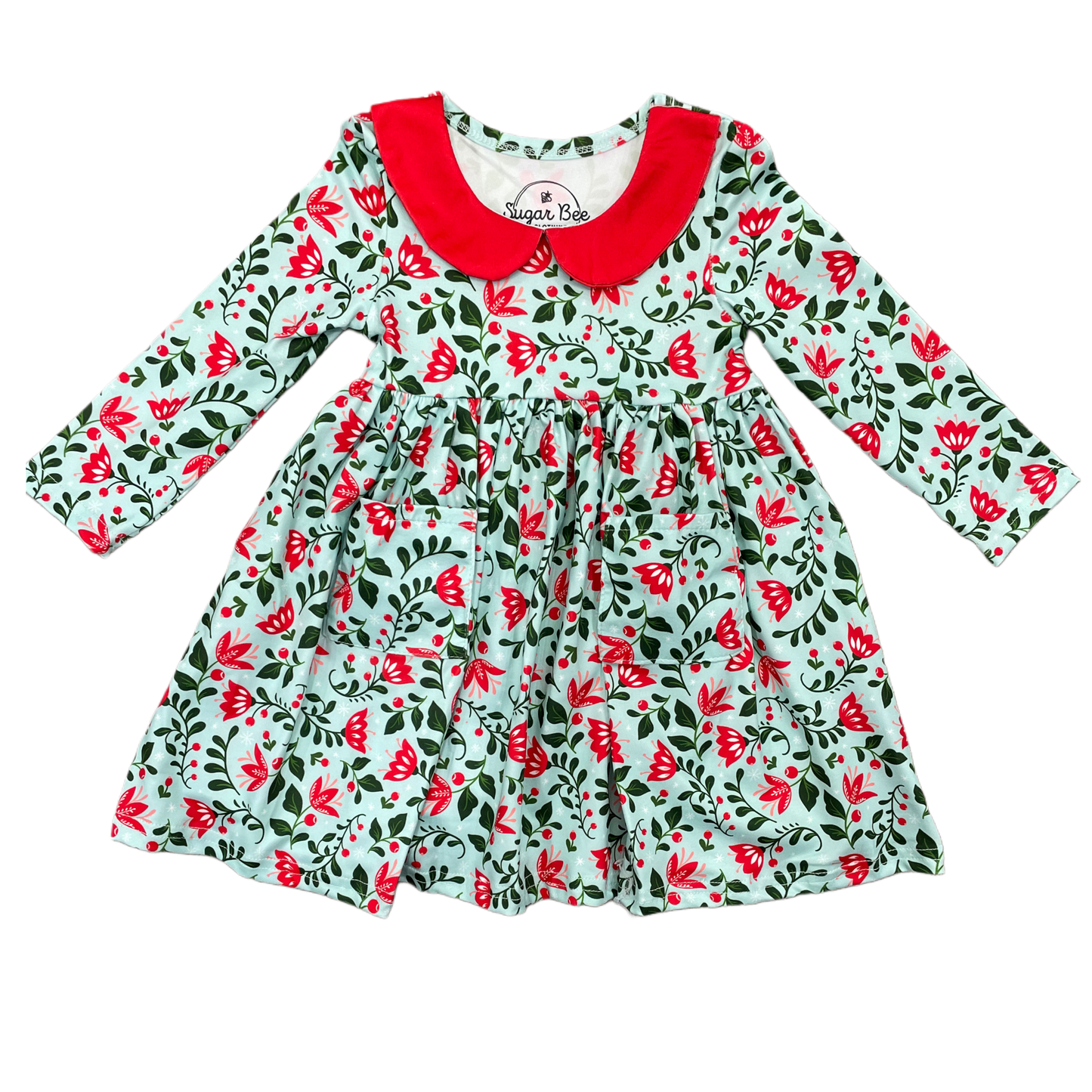 Claire Twirl Dress - Winter Berries