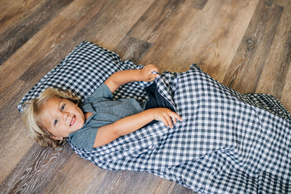 Black Gingham Nap Mat