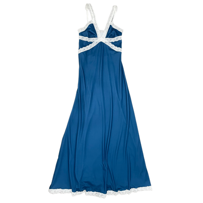 Caroline Long Nightgown - Navy