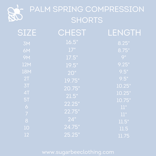 Compression Swim Shorts - Palm Springs Madras - Sugar Bee Clothing