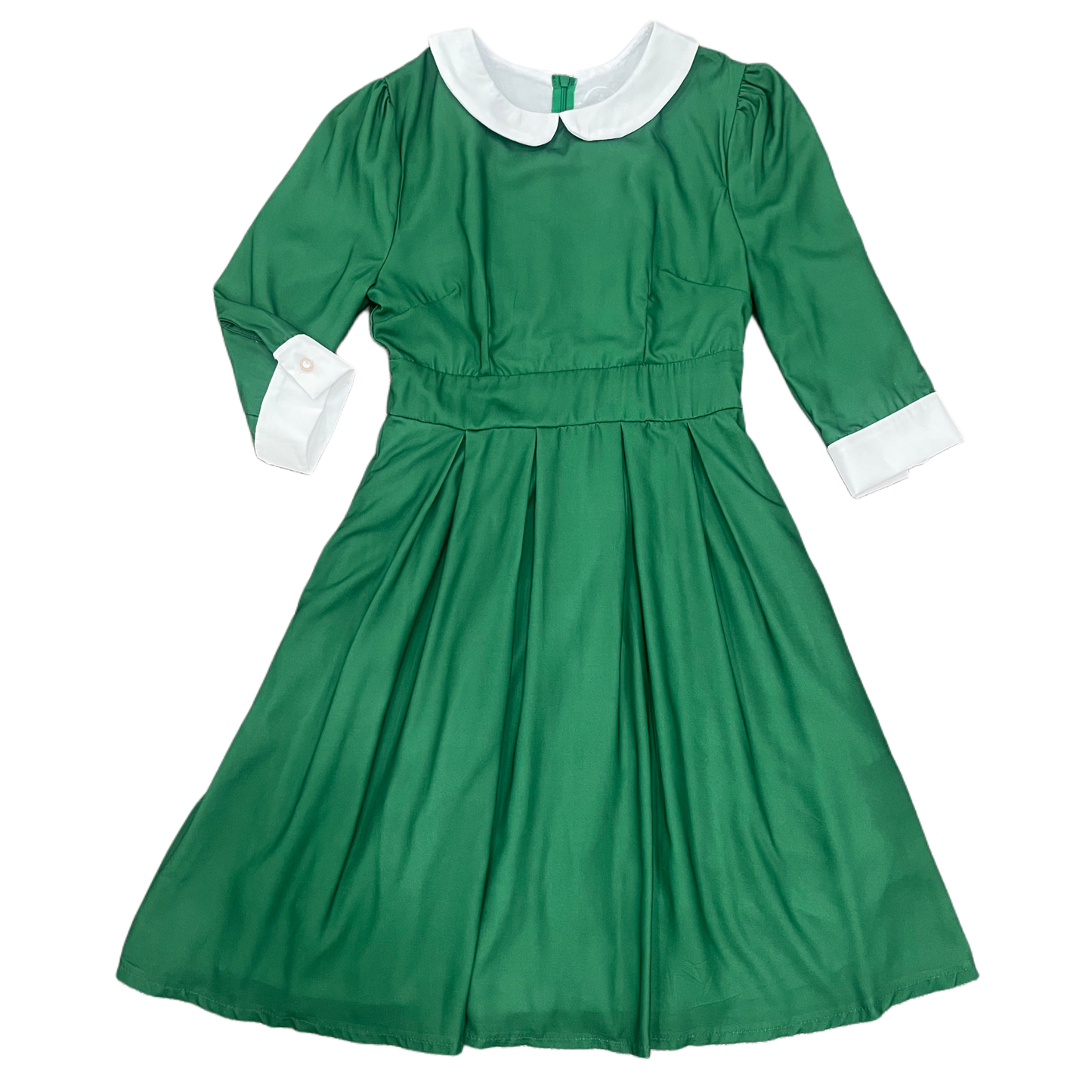 Mabel Peter Pan Dress - Emerald