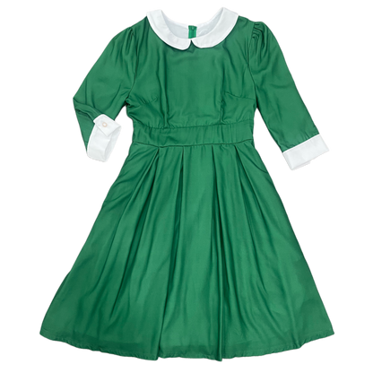 Mabel Peter Pan Dress - Emerald